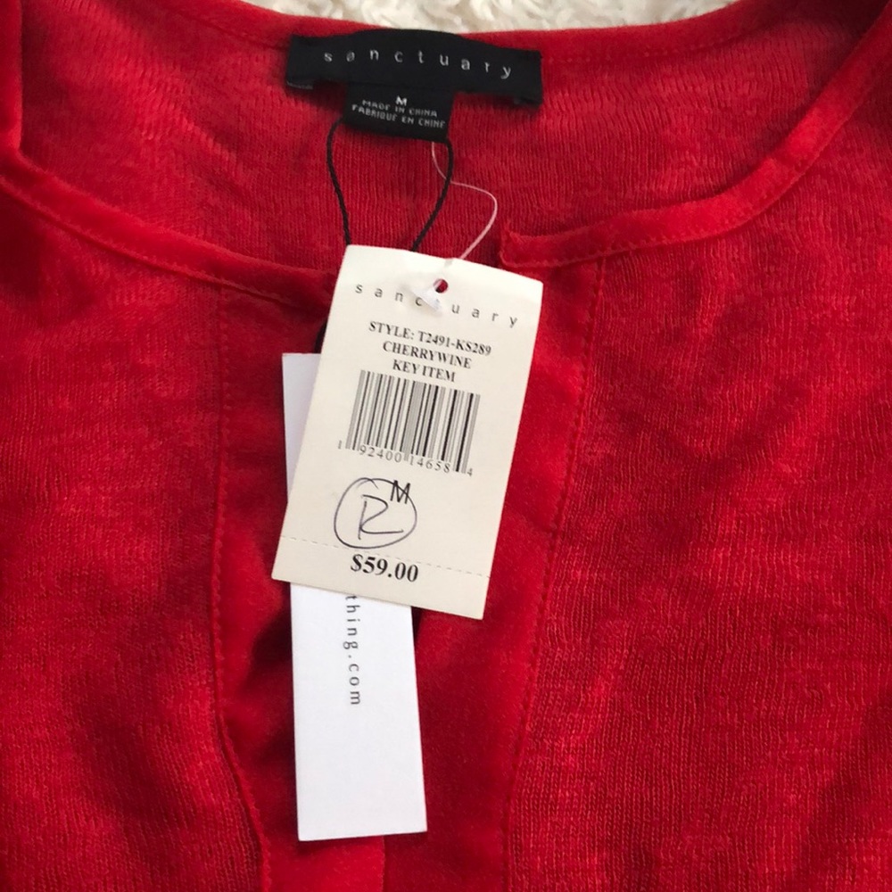 Sanctuary drop shoulder lightweight knit top. - Picture 5 of 6